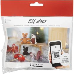 Mini Kit DIY Porte de Lutin, Cadeaux de No&euml;l, 1 Pq.