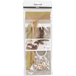 M&eacute;lange cr&eacute;atif, d&eacute;coupage papier, naturel, 1 Pq.