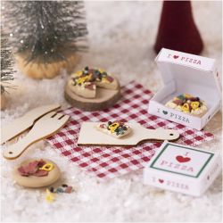 Mini Kit DIY Porte de Lutin, Pizza, 1 Pq.