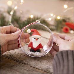 Mini Kit DIY Modelage, P&egrave;re No&euml;l, rouge/blanc, 1 Pq.