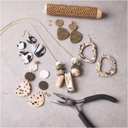 Kit de D&eacute;marrage DIY Argile pour Bijoux, Bijoux, ass. de couleurs, 1 Pq.