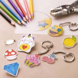 Mix Cr&eacute;atif Feuilles de Plastique Thermor&eacute;tractable, Accessoires, 1 Pq.