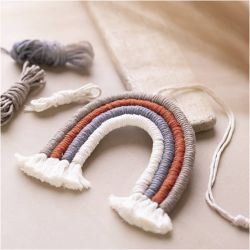 Mini Kit DIY Macram&eacute;, Arc-en-ciel, 1 Pq.