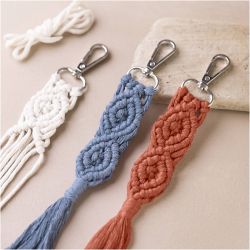 Mini Kit DIY Macram&eacute;, Porte-cl&eacute;s, 1 Pq.
