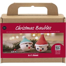 Mini Kit DIY Boules de No&euml;l, Lutins rouges et verts, 1 Pq.