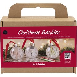 Mini Kit DIY Boules de No&euml;l, Dessins, 1 Pq.