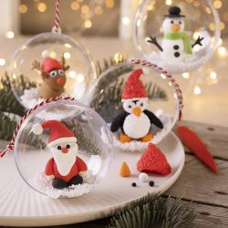 Kit DIY Boules de No&euml;l, Modelage, 1 Pq.