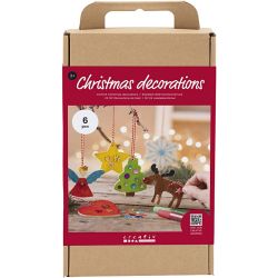 Kit DIY D&eacute;corations de No&euml;l, Coloriage, 1 Pq.
