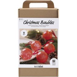 Kit DIY Boules de No&euml;l, Marbrage, 1 Pq.