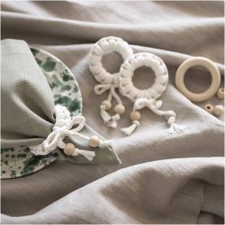 Mini Kit DIY Macram&eacute;, Rond de serviette, blanc cass&eacute;, 1 Pq.