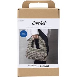 Kit DIY Crochet, Sac &eacute;pais, vert olive, 1 Pq.