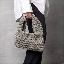 Kit DIY Crochet, Sac &eacute;pais, vert olive, 1 Pq.