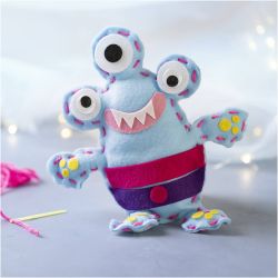 Mini Kit DIY Couture, Monstre en feutre, ass. de couleurs, 1 Pq.
