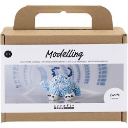 Mini Kit DIY Modelage, Monstre Bobby, bleu clair, 1 Pq.