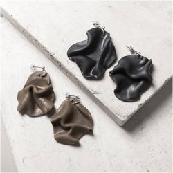 Mini Kit DIY Bijoux, Boucles d&rsquo;oreilles pli&eacute;es, 1 Pq.