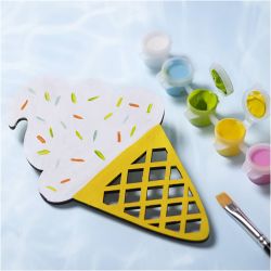 Mini Kit DIY Peinture, C&ocirc;ne de cr&egrave;me glac&eacute;e, ass. de couleurs, 1 Pq.