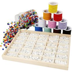 Kit DIY Groupe Lettre Perles sur Bracelet, 1 set