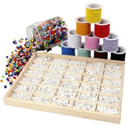Kit DIY Groupe Lettre Perles sur Bracelet, 1 set