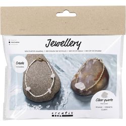 Mini Kit DIY Bijoux, Bracelet en cristal de roche, 1 Pq.
