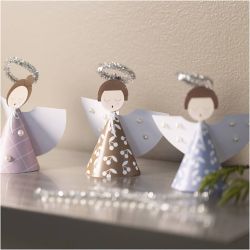 Mini Kit DIY Décorations en Papier, Anges, ass. de couleurs, 1 Pq.