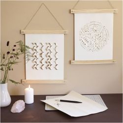 Kit DIY Art en Papier, Papier &agrave; suspendre, blanc cass&eacute;, 1 Pq.