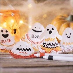 Mini Kit DIY Coloriage, Fant&ocirc;mes, noir, orange clair, orange moyen, blanc, 1 Pq.