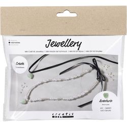 Mini Kit DIY Bijoux, C&oelig;ur d&rsquo;aventurine, transparent, 1 Pq.
