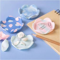 Mini Kit DIY Modelage, Bols, bleu pastel, rose clair, 1 Pq.