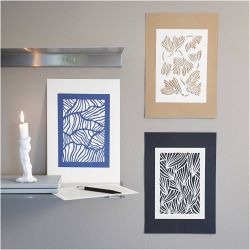 Kit DIY Art sur Papier, Image &agrave; suspendre, blanc cass&eacute;, 1 Pq.