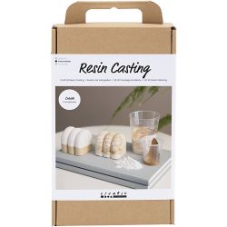 Kit DIY Moulage en R&eacute;sine, Sculpture, beige, blanc cass&eacute;, 1 Pq.