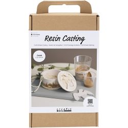 Kit DIY Moulage en R&eacute;sine, Pot avec couvercle, beige, blanc cass&eacute;, 1 Pq.
