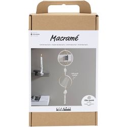 Kit DIY Macram&eacute;, Mobile, gris, blanc cass&eacute;, 1 Pq.
