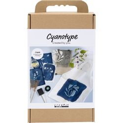 Kit DIY Cyanotypie, Textile, bleu, 1 Pq.