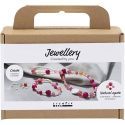 Mini Kit DIY Bijoux, Collier et bracelet, rose, 1 Pq.