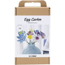 Kit DIY Fleurs Bo&icirc;te &agrave; &OElig;ufs, couleurs pastel, 1 Pq.