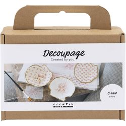 Mini Kit DIY de d&eacute;coupage, Coquilles de moules, rose clair, 1 Pq.