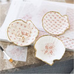 Mini Kit DIY de d&eacute;coupage, Coquilles de moules, rose clair, 1 Pq.