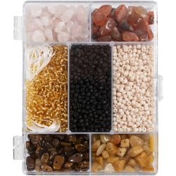 Mix Cr&eacute;atif Bijoux, Cristaux, dim. 2,6-10 mm, diam&egrave;tre int&eacute;rieur 0,8-1,2 mm, ca. 2520 pi&egrave;ces, ass. de couleurs, 1 Pq.
