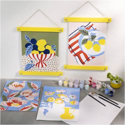 Kit DIY Coloriage, Peinture par num&eacute;ros, peinture acrylique, 1 Pq.
