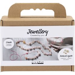 Mini Kit DIY Bijoux, Collier et bracelet, rose, 1 Pq.