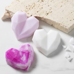 Mini Kit DIY Fabrication de Savon, C&oelig;urs, rose, 1 Pq.