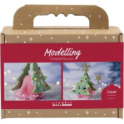 Mini Kit DIY Modelage, Monstre du sapin de No&euml;l, ass. de couleurs, 1 Pq.