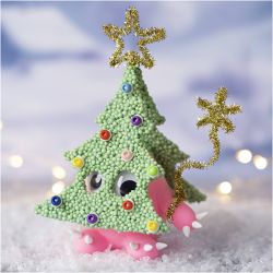 Mini Kit DIY Modelage, Monstre du sapin de No&euml;l, ass. de couleurs, 1 Pq.