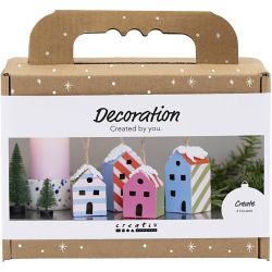 Mini Kit DIY D&eacute;coration, Maisons, multicolore, 1 Pq.
