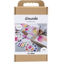 Kit DIY Gouache, Peintures, ass. de couleurs, 1 Pq.
