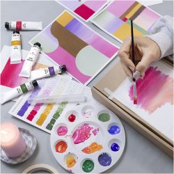 Kit DIY Gouache, Peintures, ass. de couleurs, 1 Pq.