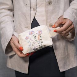 Mini Kit DIY Broderie, Trousse à maquillage, crème, 1 Pq.