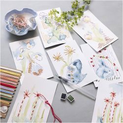 Mini Kit DIY Broderie, Tableaux avec broderies, ass. de couleurs, 1 Pq.