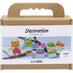 Mini Kit DIY D&eacute;coration, Souris et hiboux, ass. de couleurs, 1 Pq.