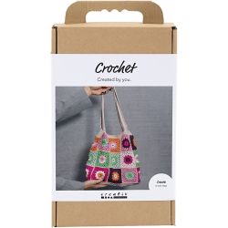 Kit DIY Crochet, Sac, multicolore, cr&egrave;me, 1 Pq.